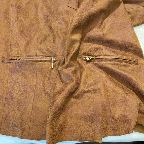 WORTHINGTON SIZE M Brown Suede Women's Jacket - Picture 9 of 9